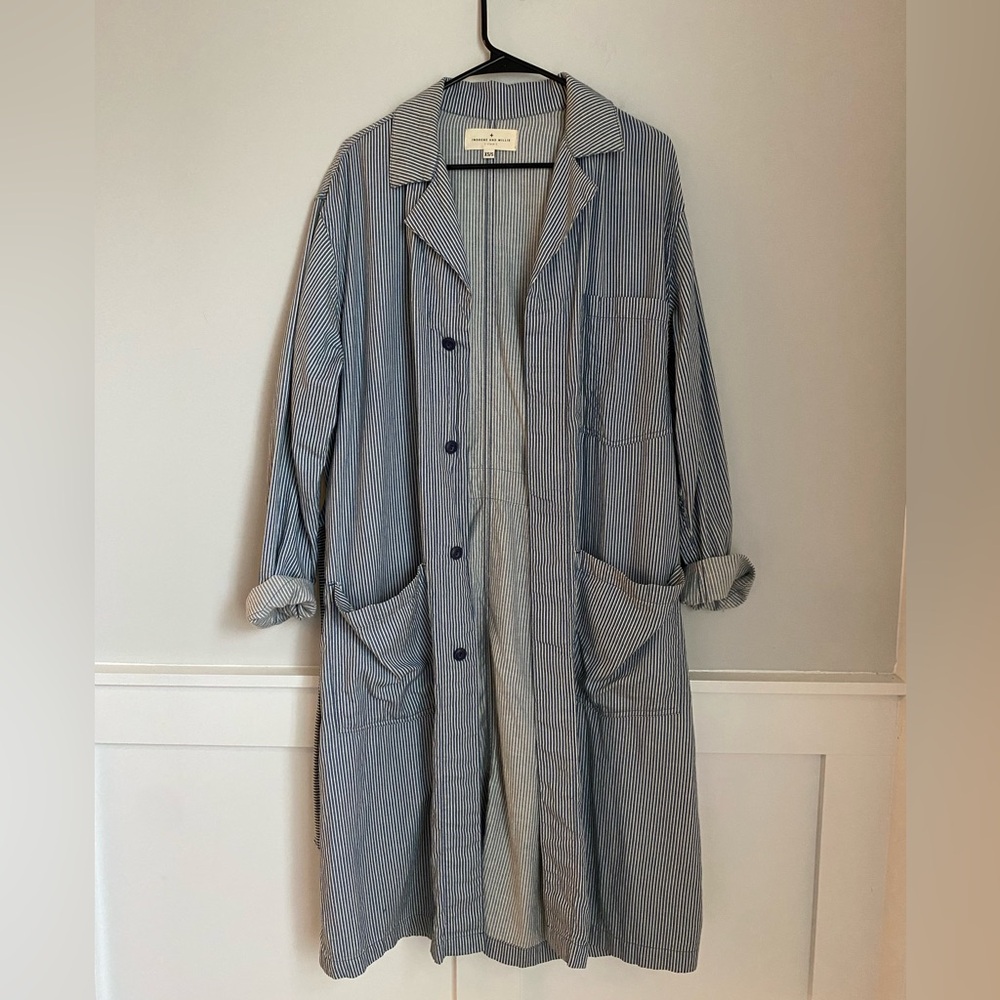 Imogene + Willie rail stripe duster jacket.